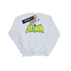 Batman Mens Retro Logo Sweatshirt / White
